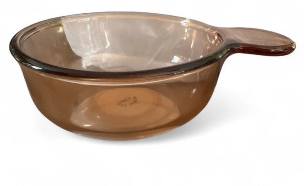 Vintage Corning Vision Amber Grab-It Bowl Model V-150-B 15 ounces Retro Kitchen